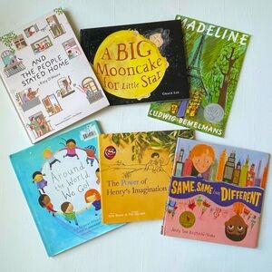 6x bundle assorted kids children's books reading hardcover